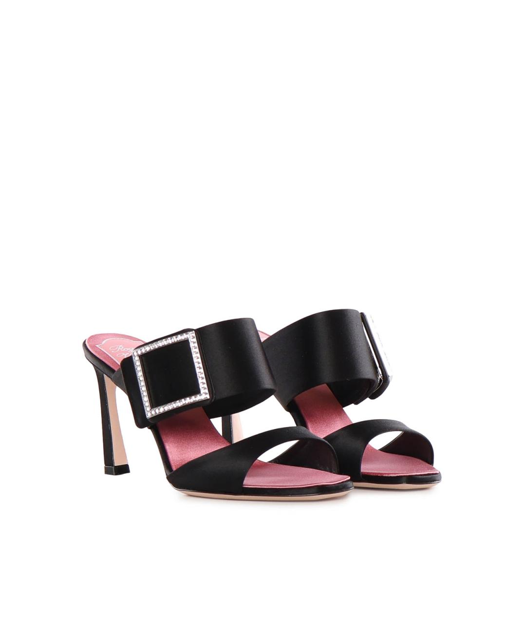 ROGER VIVIER Черные текстильные мюли, фото 2