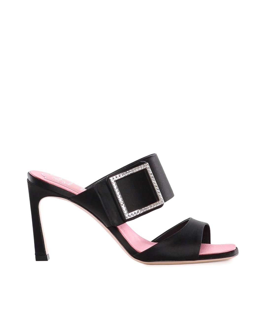 ROGER VIVIER Черные текстильные мюли, фото 1