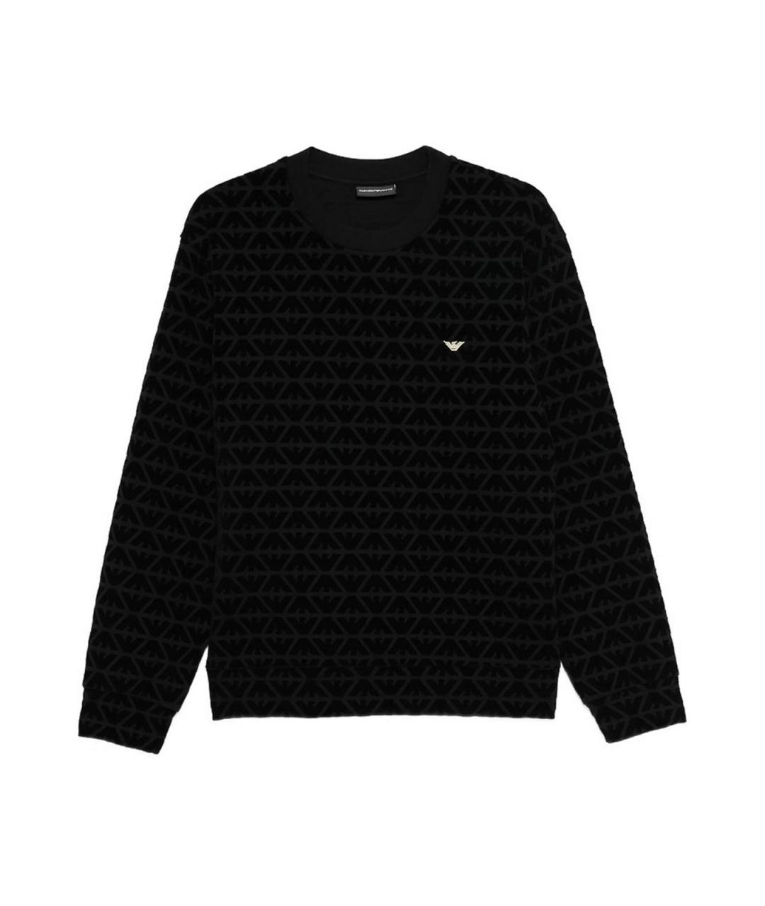 EMPORIO ARMANI Черный полиэстеровый джемпер / свитер, фото 1