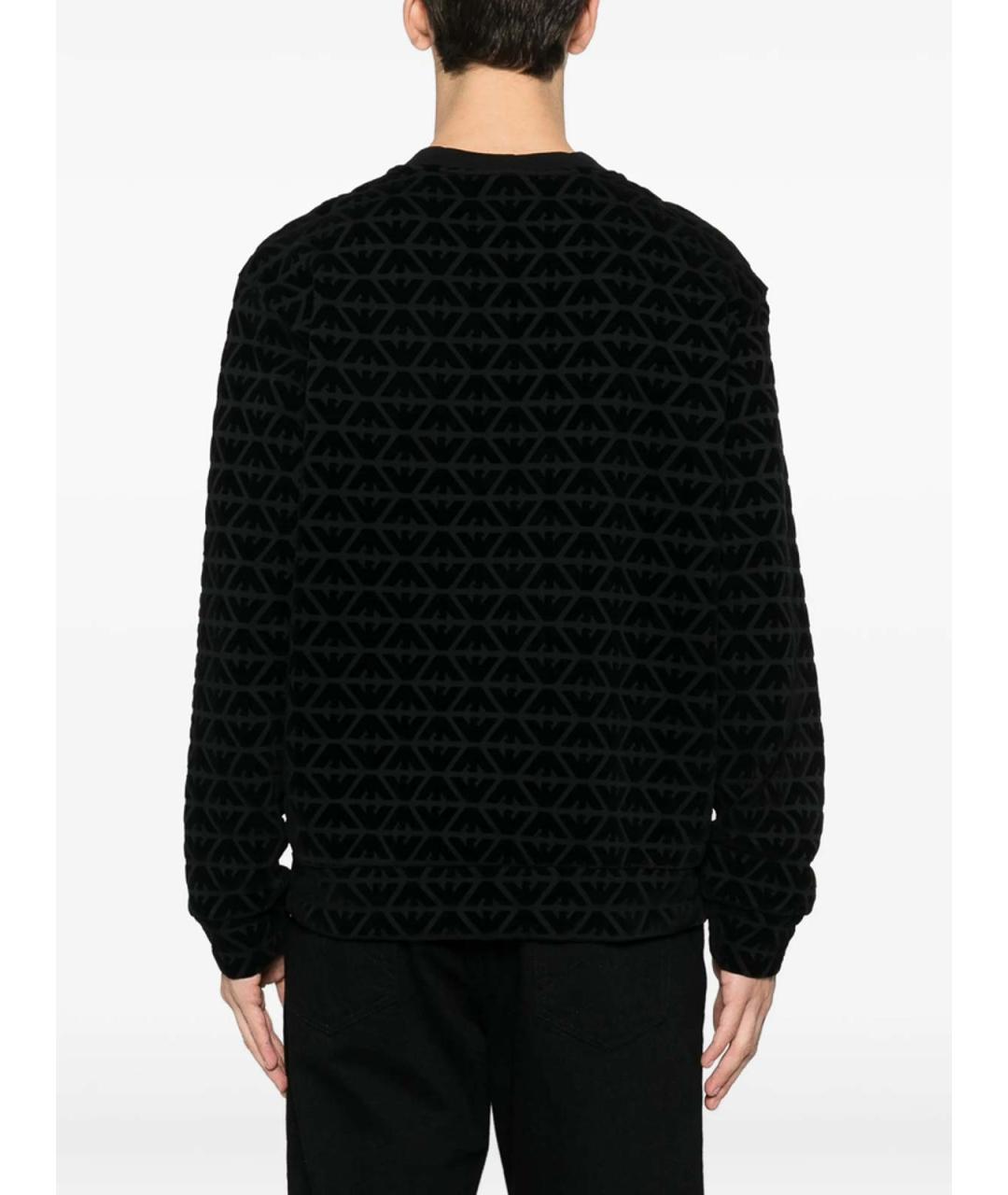 EMPORIO ARMANI Черный полиэстеровый джемпер / свитер, фото 3