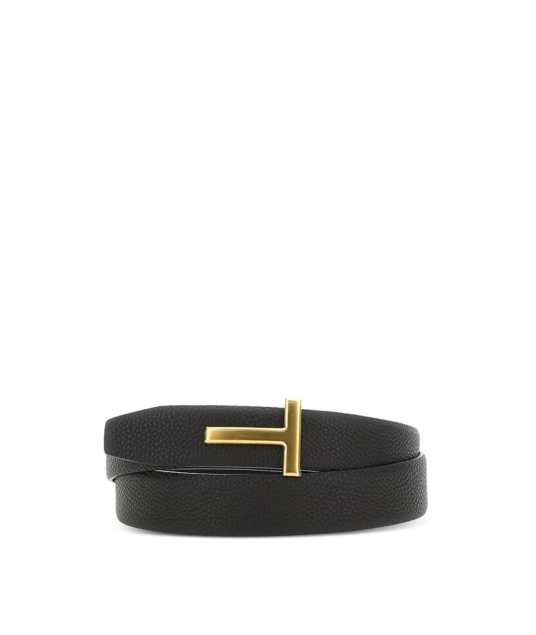 TOM FORD Черный кожаный ремень, фото 1