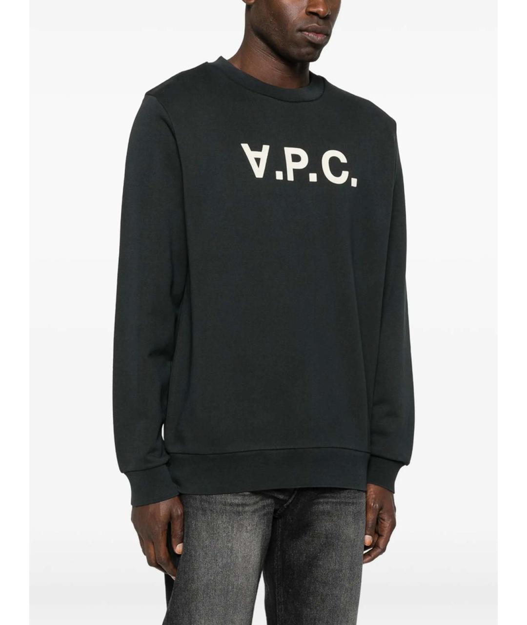 A.P.C. Черный хлопковый джемпер / свитер, фото 2