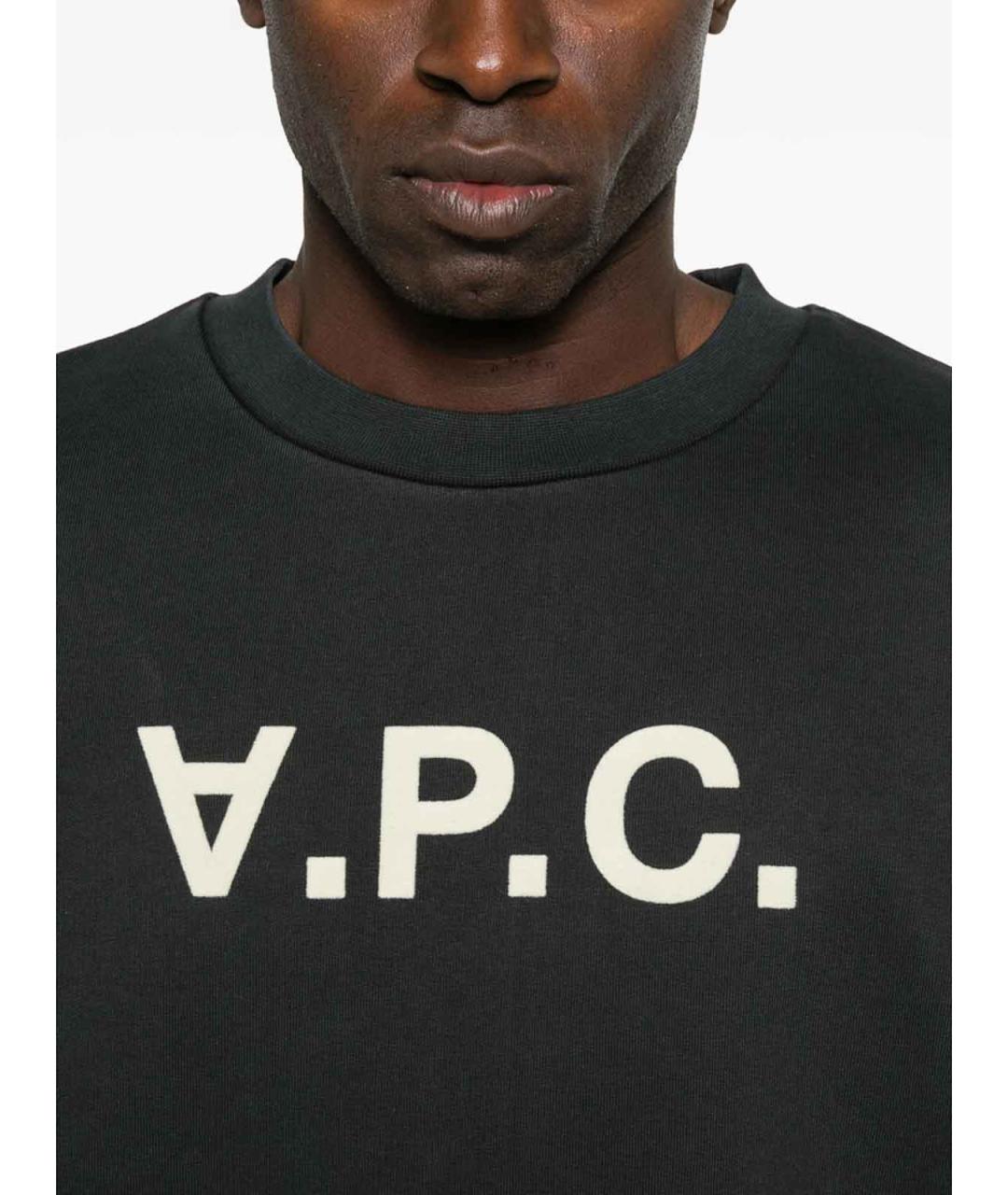 A.P.C. Черный хлопковый джемпер / свитер, фото 3