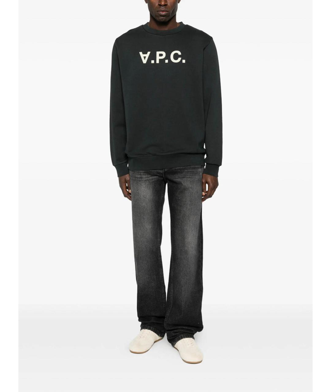 A.P.C. Черный хлопковый джемпер / свитер, фото 5