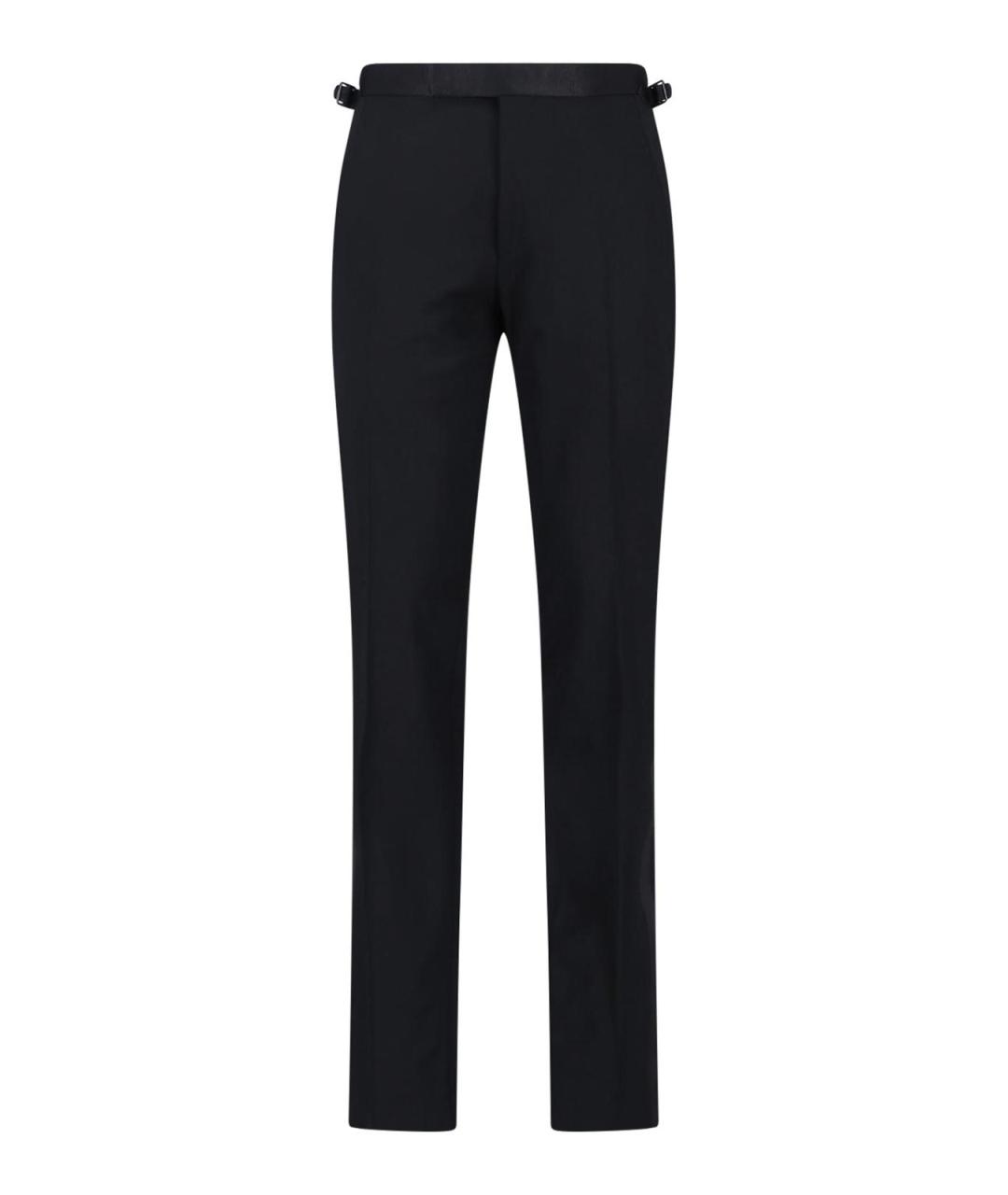TOM FORD Черные шерстяные классические брюки, фото 1