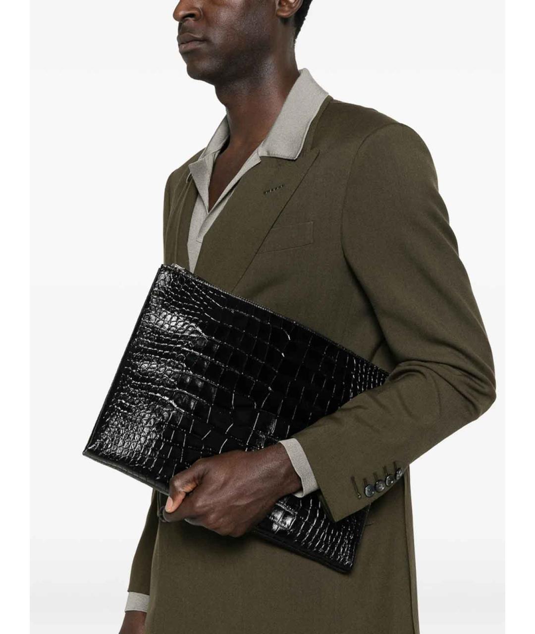 TOM FORD Черная кожаная папка для документов, фото 4