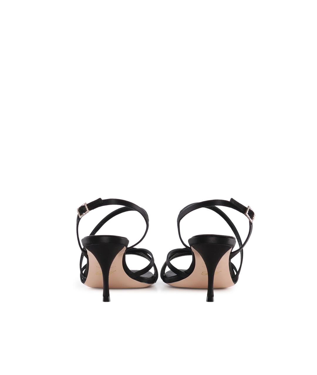 ROGER VIVIER Черные текстильные босоножки, фото 3