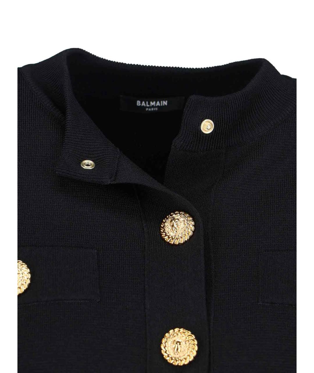 BALMAIN Черный вискозный джемпер / свитер, фото 4