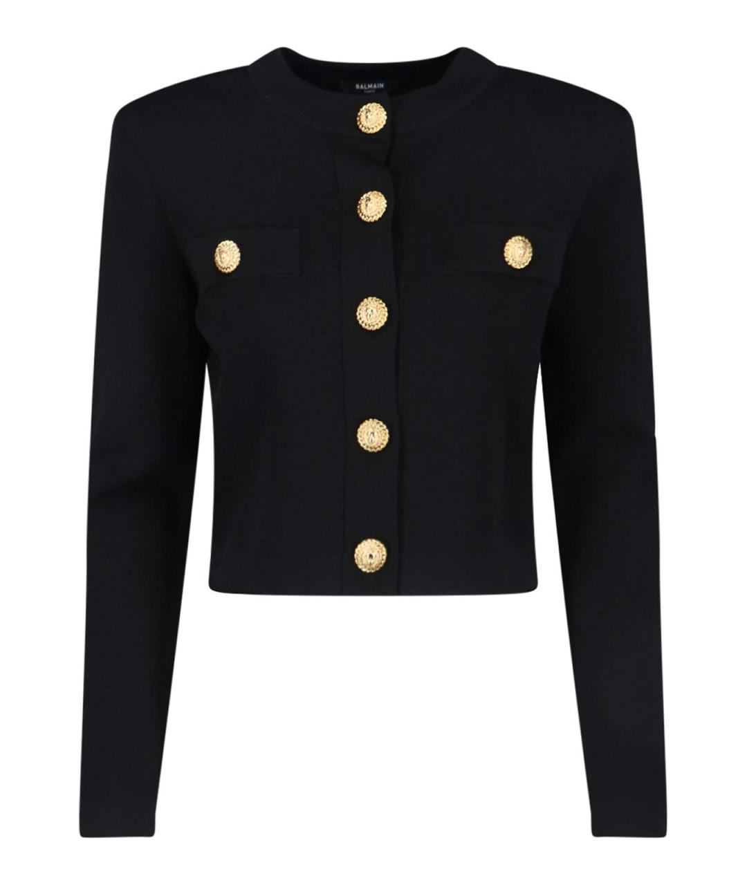 BALMAIN Черный вискозный джемпер / свитер, фото 1