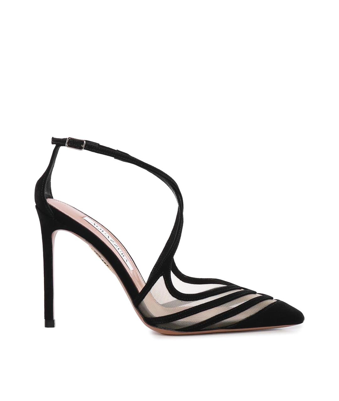 AQUAZZURA Черные замшевые туфли, фото 1