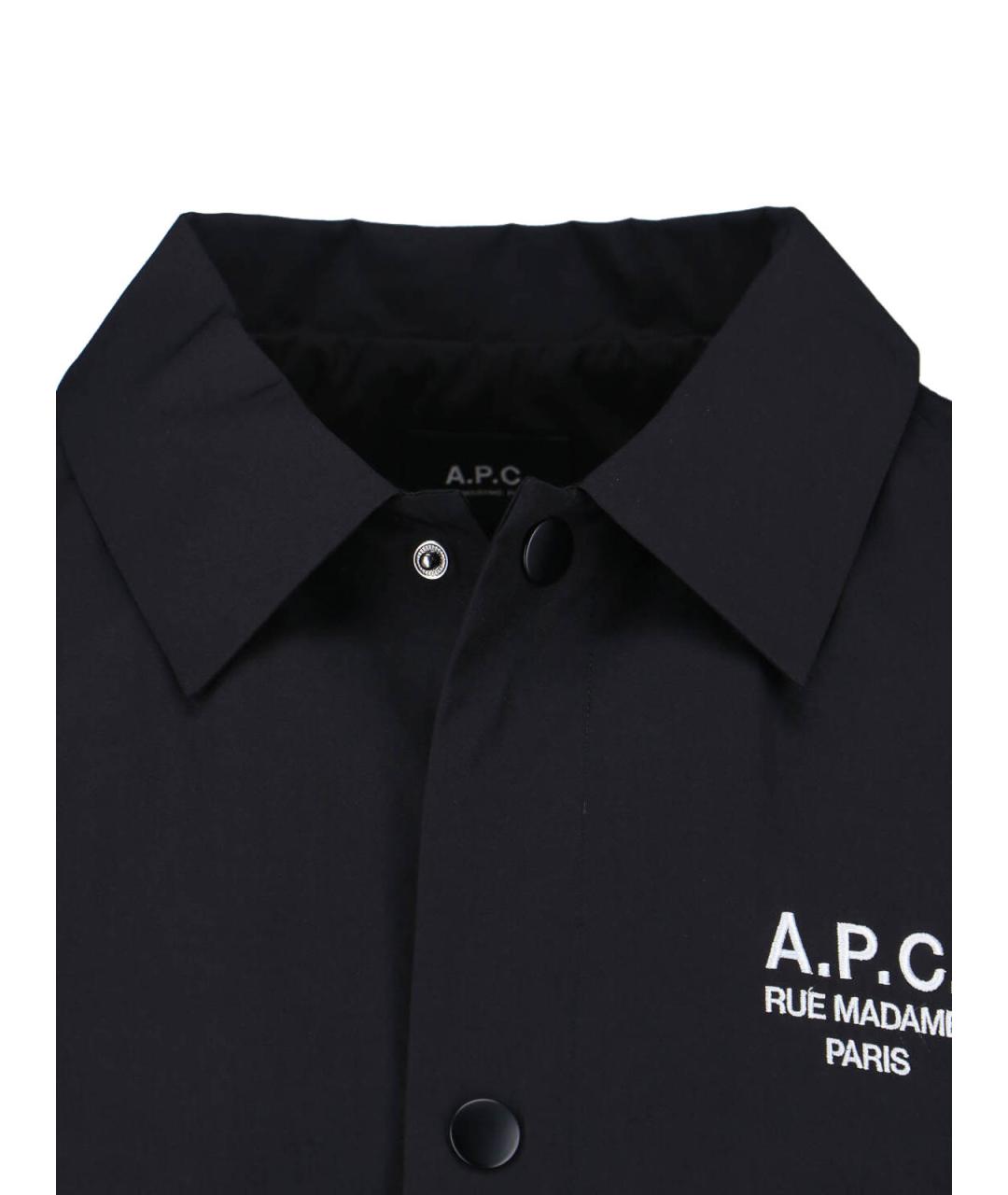 A.P.C. Черная полиэстеровая куртка, фото 5