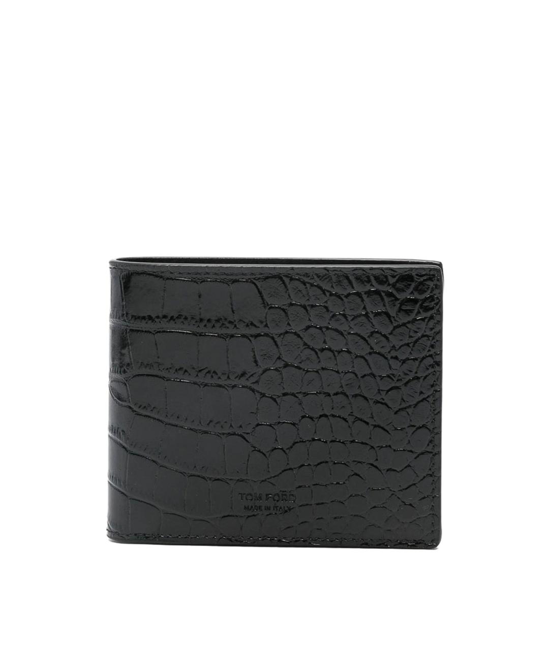 TOM FORD Черный кожаный кошелек, фото 1