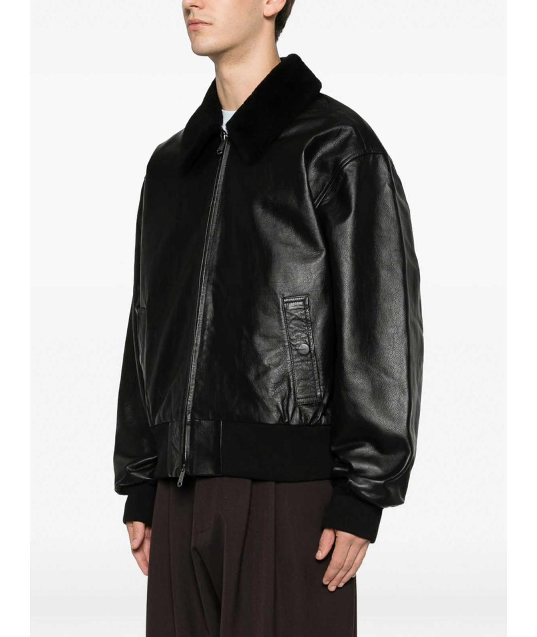 CALVIN KLEIN Черная меховая куртка, фото 2