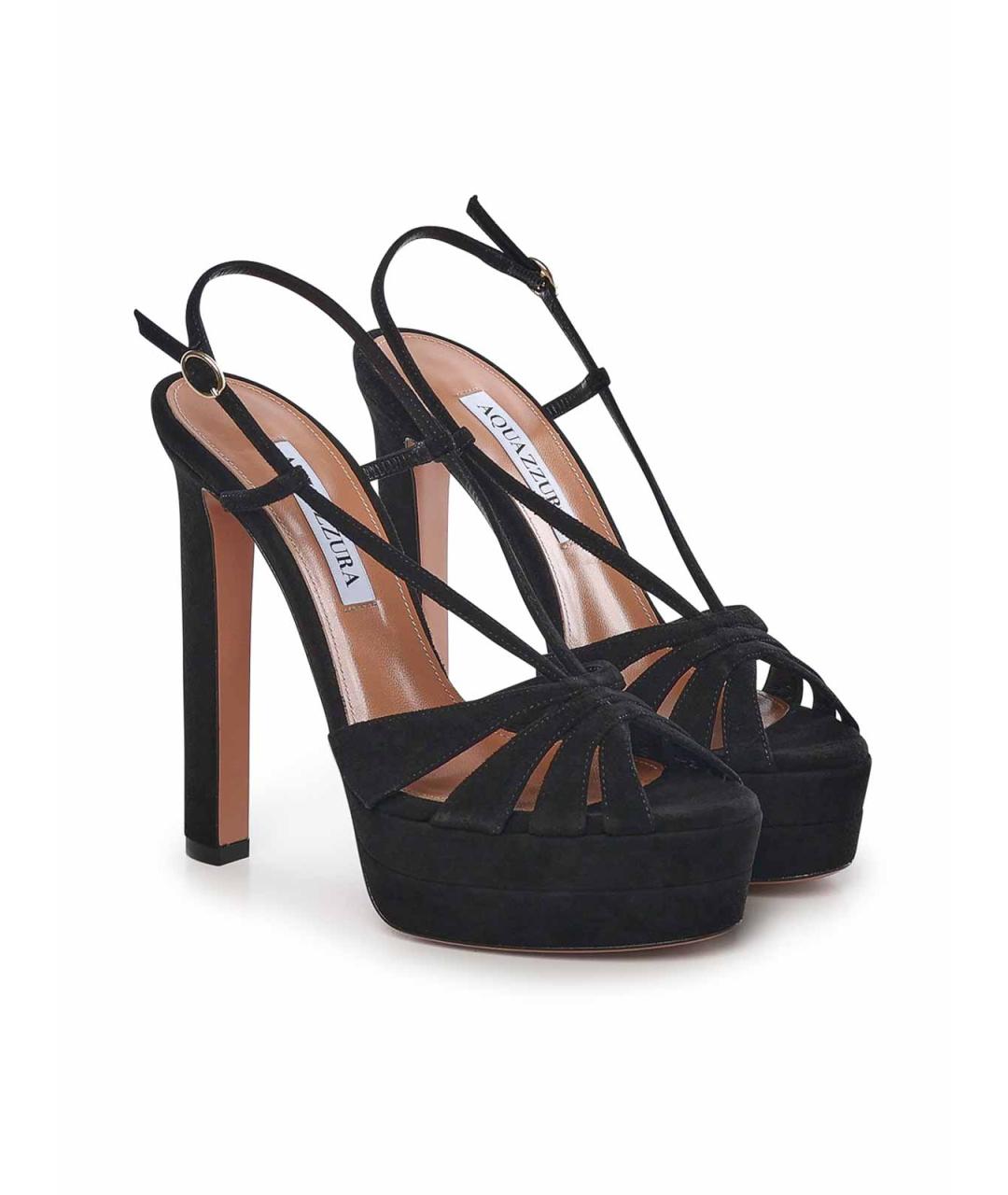 AQUAZZURA Черные замшевые сандалии, фото 2