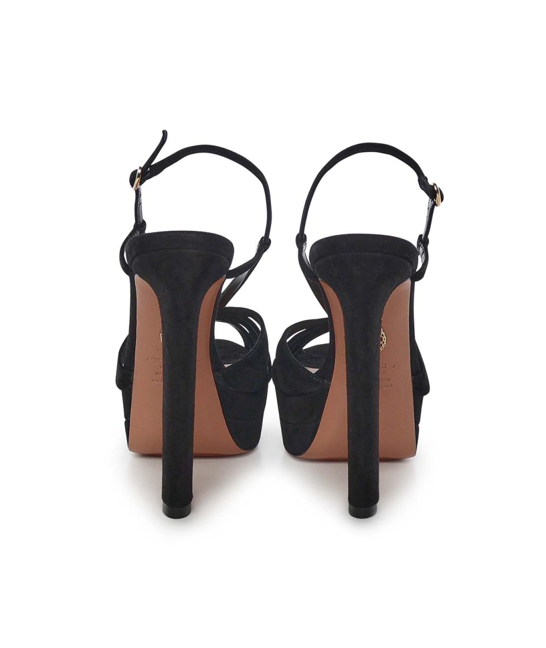 AQUAZZURA Черные замшевые сандалии, фото 3