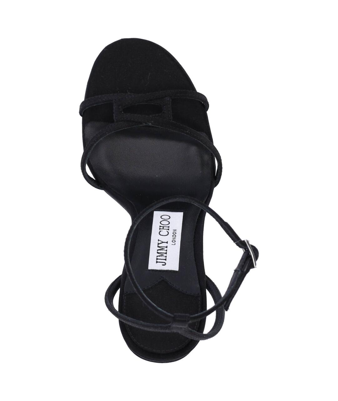 JIMMY CHOO Черные кожаные босоножки, фото 5