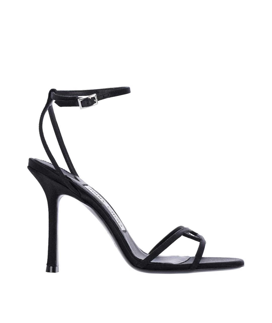 JIMMY CHOO Черные кожаные босоножки, фото 1