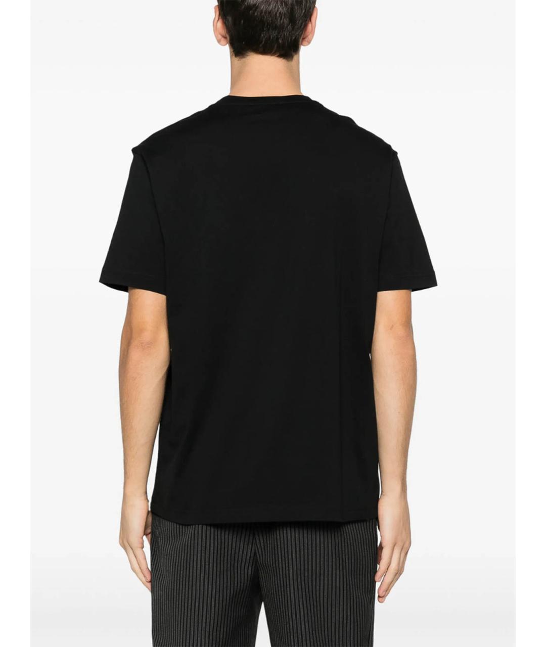 EMPORIO ARMANI Черная хлопковая футболка, фото 5