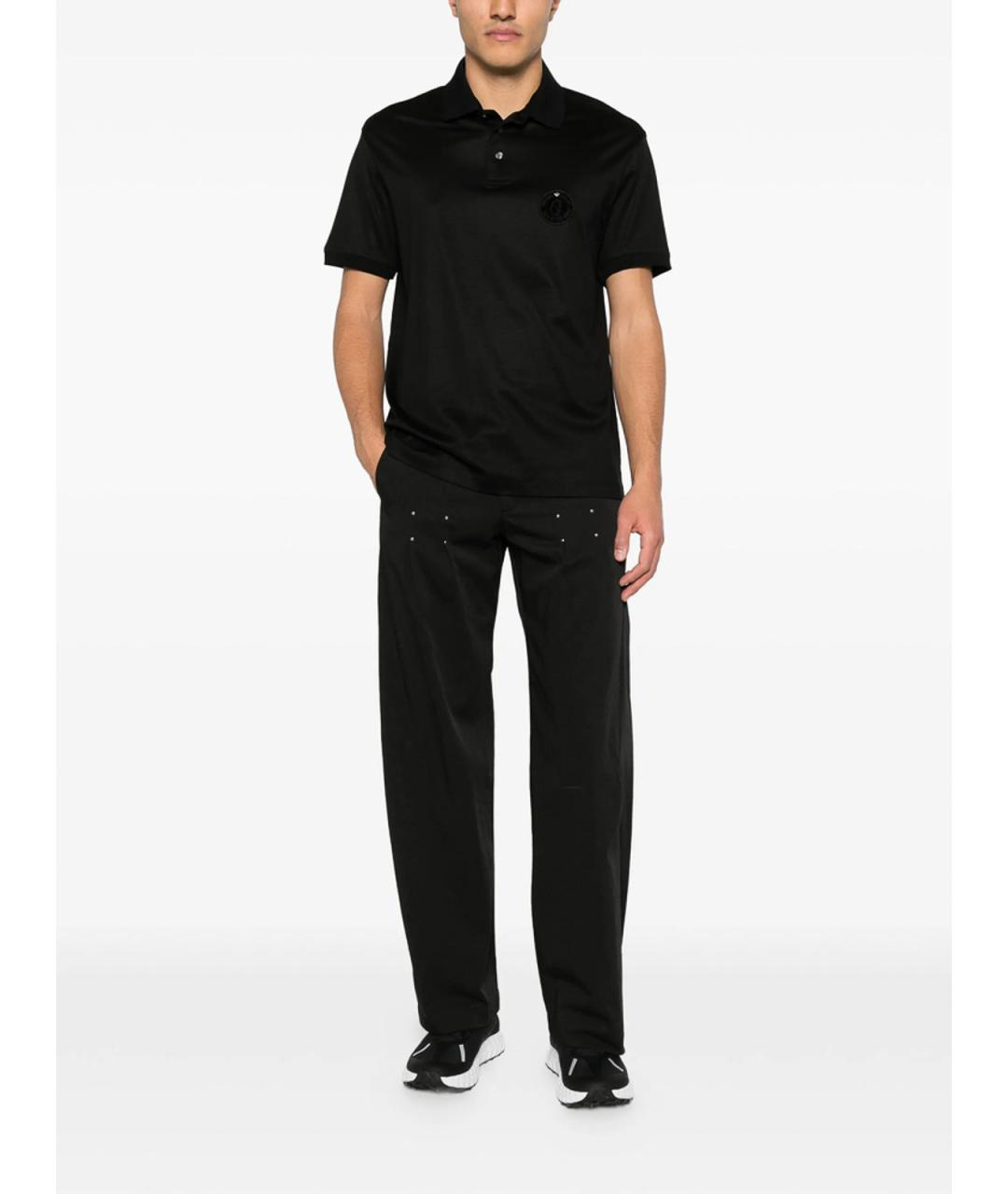 EMPORIO ARMANI Черный хлопковый джемпер / свитер, фото 4