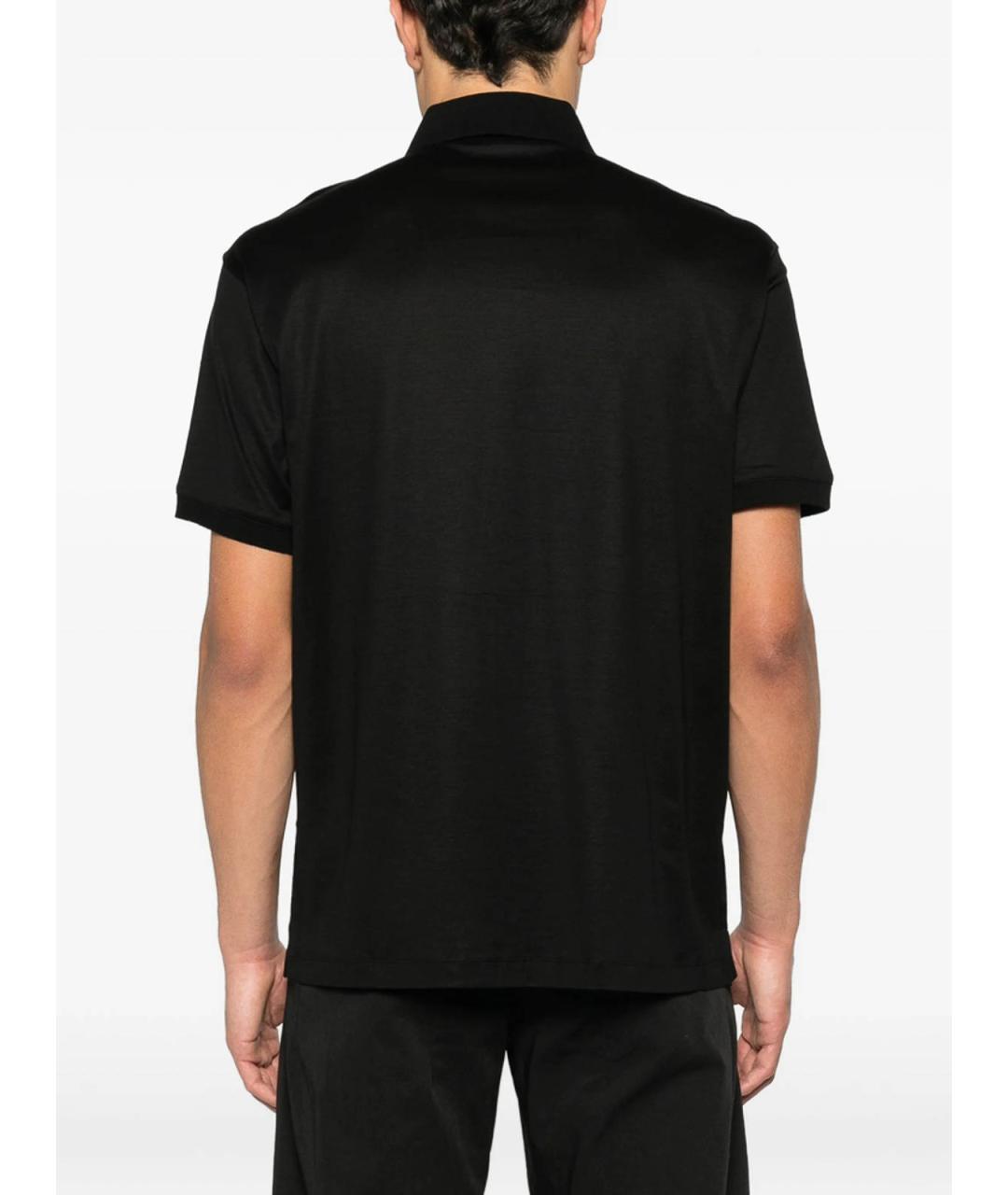 EMPORIO ARMANI Черный хлопковый джемпер / свитер, фото 2