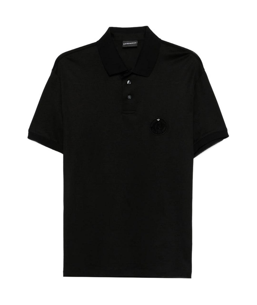 EMPORIO ARMANI Черный хлопковый джемпер / свитер, фото 1