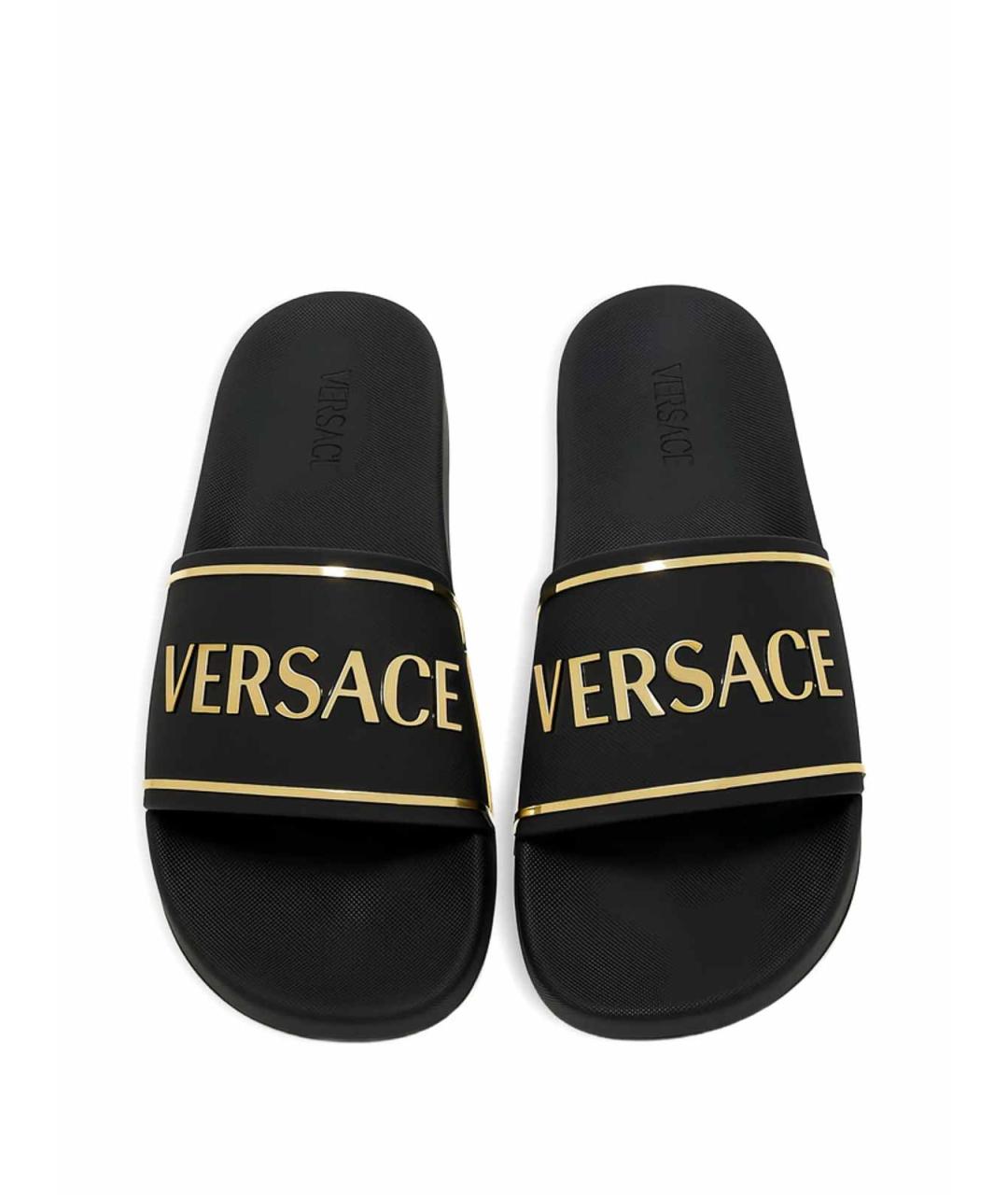 VERSACE Черные сандалии, фото 2