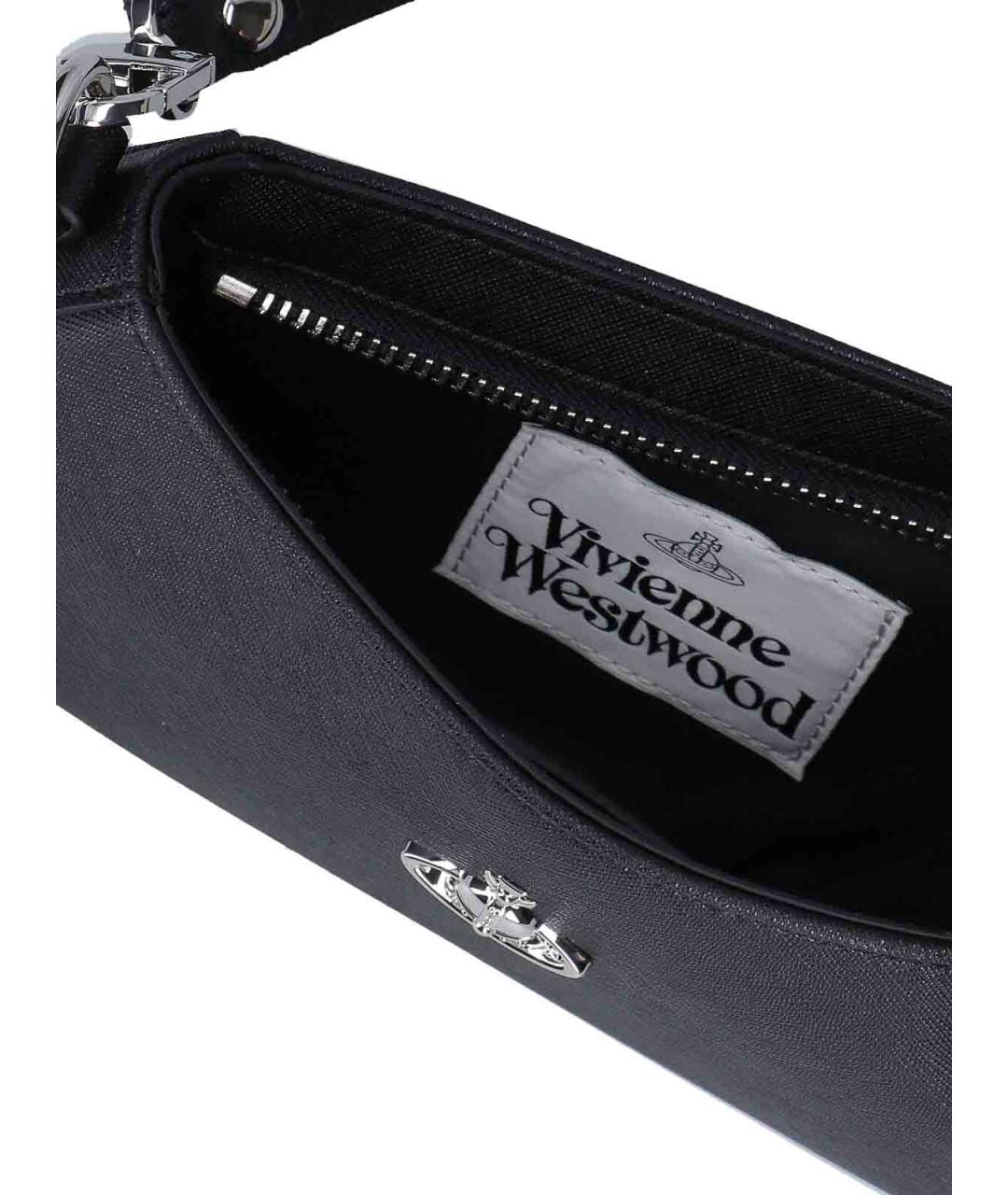VIVIENNE WESTWOOD Черная сумка через плечо из искусственной кожи, фото 4