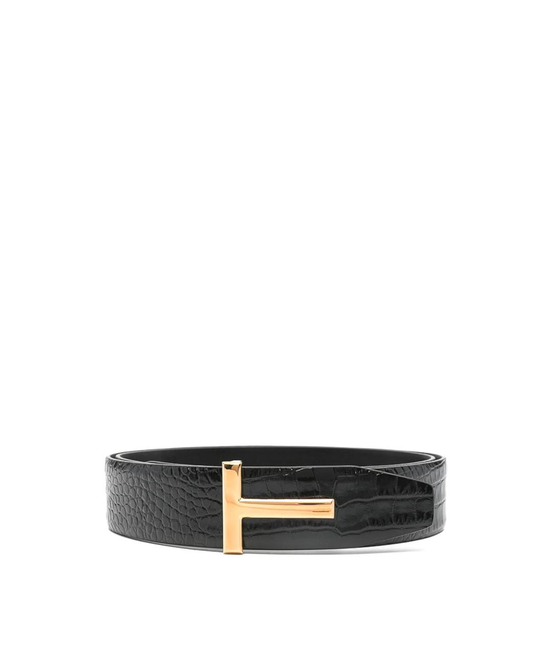 TOM FORD Черный кожаный ремень, фото 1