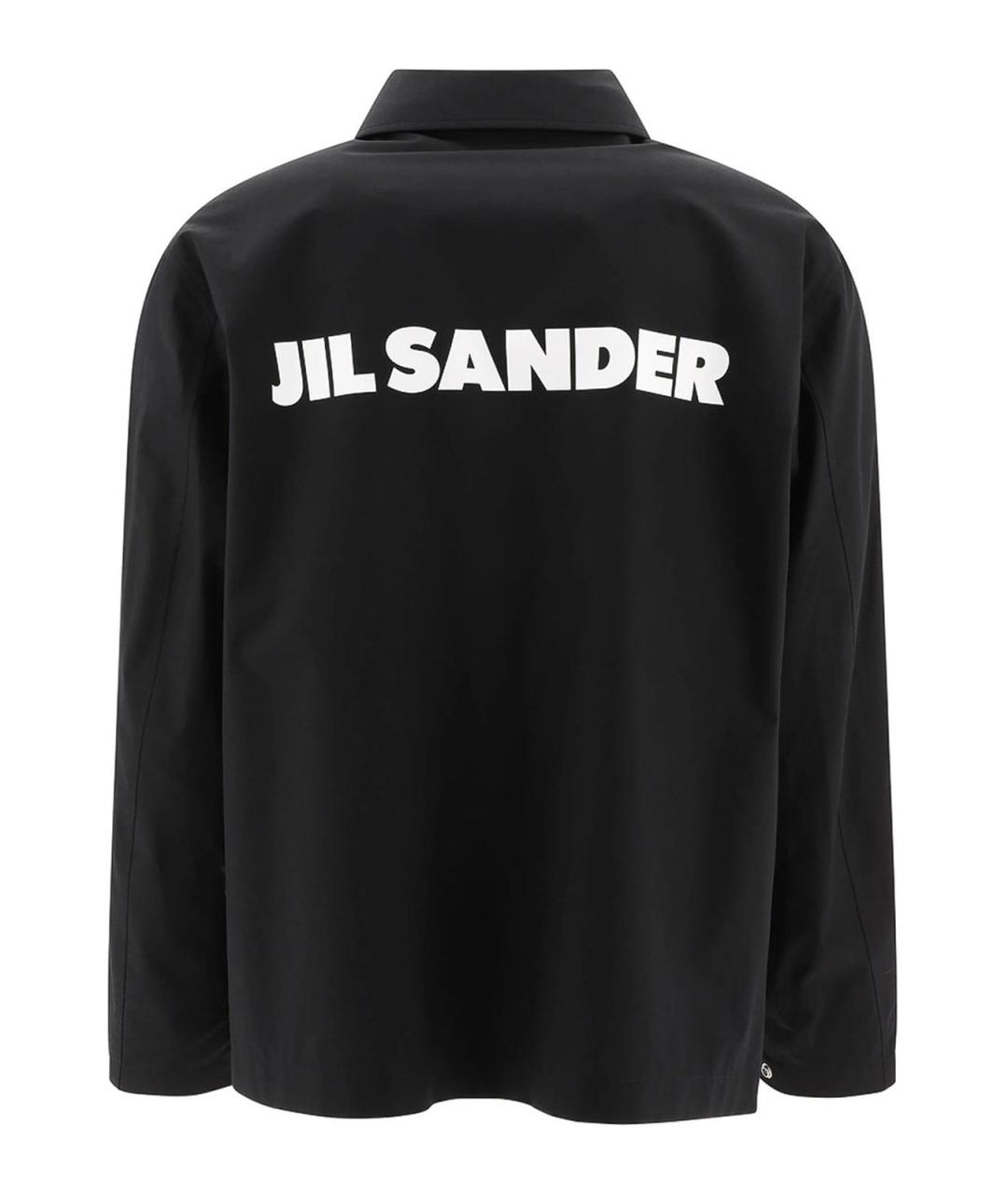 JIL SANDER Черное хлопковое пальто, фото 3