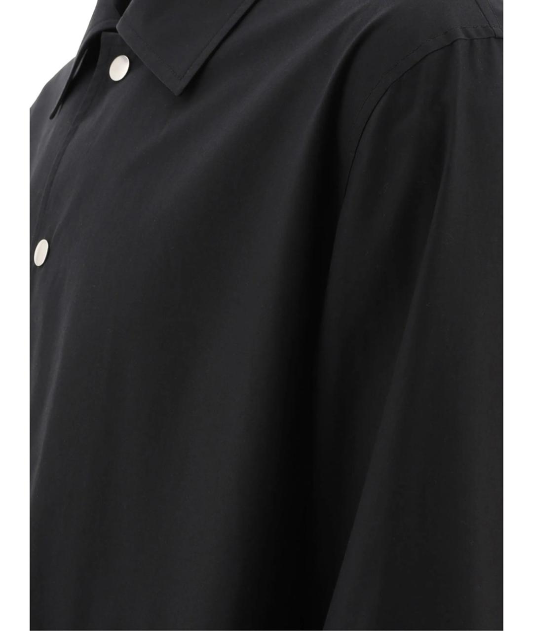 JIL SANDER Черное хлопковое пальто, фото 2