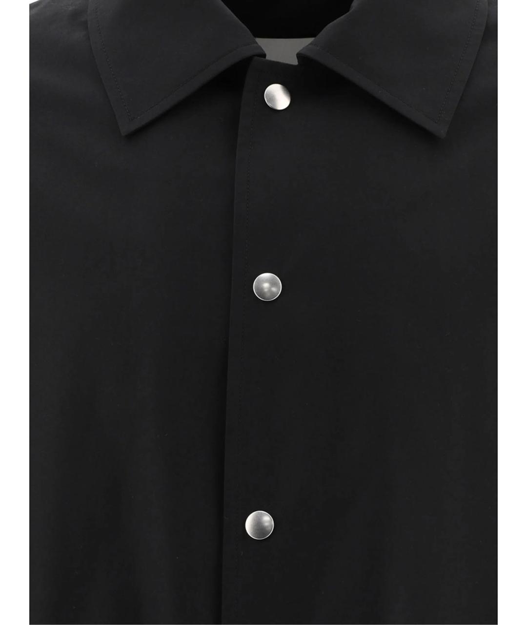 JIL SANDER Черное хлопковое пальто, фото 4