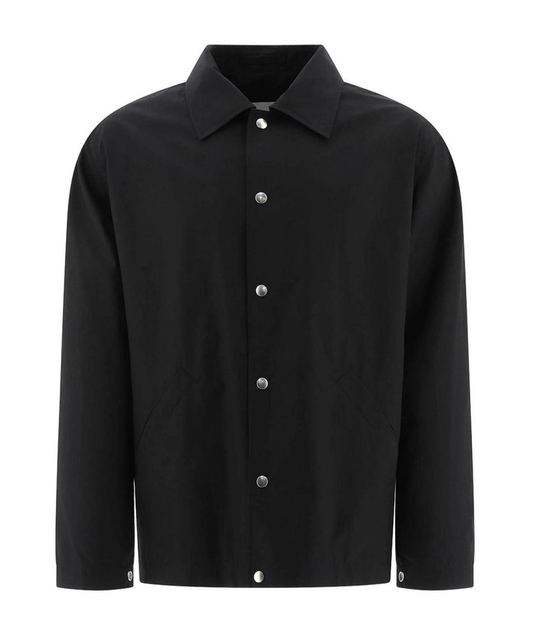 JIL SANDER Черное хлопковое пальто, фото 1