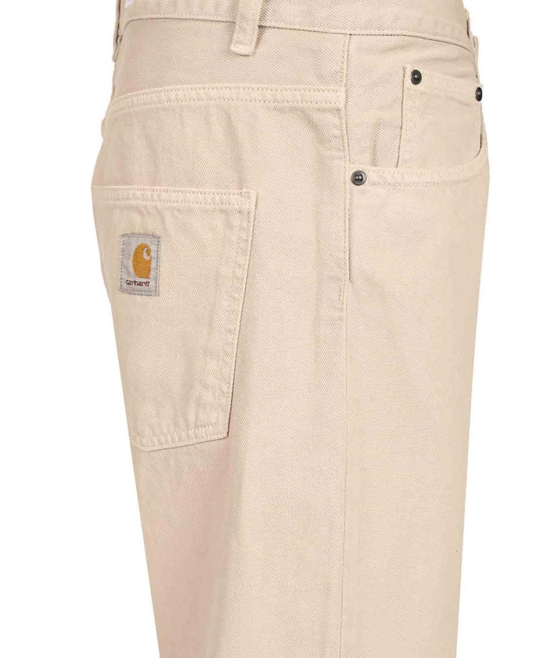 CARHARTT Бежевые хлопковые повседневные брюки, фото 4