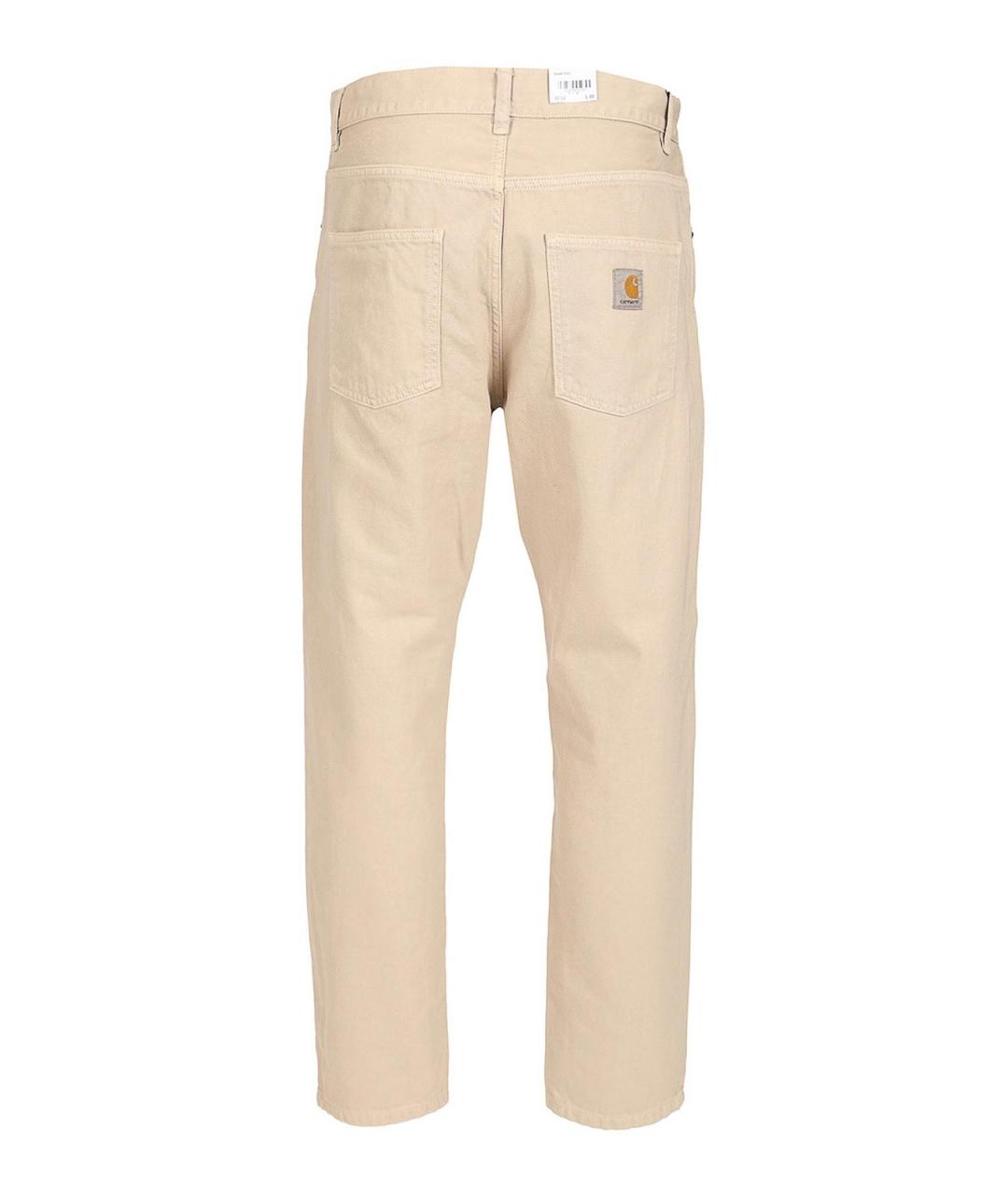 CARHARTT Бежевые хлопковые повседневные брюки, фото 2