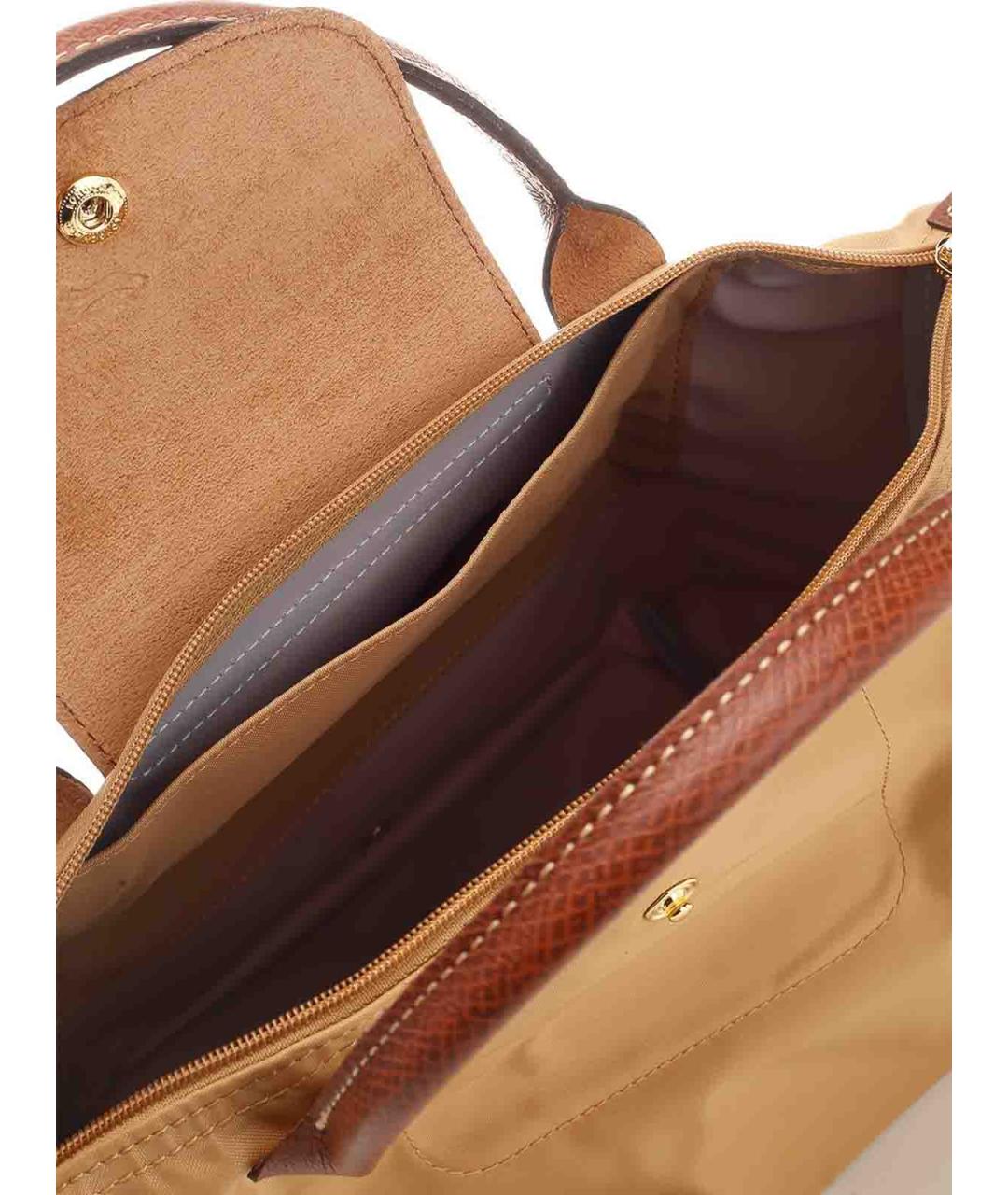 LONGCHAMP Бежевая тканевая дорожная/спортивная сумка, фото 4