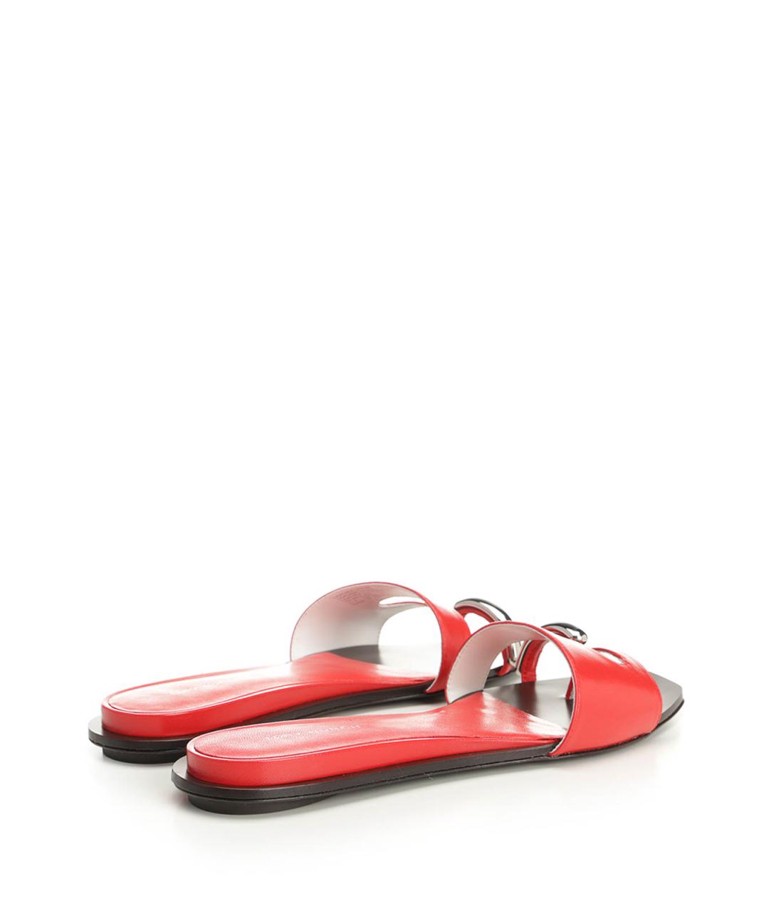 TORY BURCH Красные кожаные сандалии, фото 3