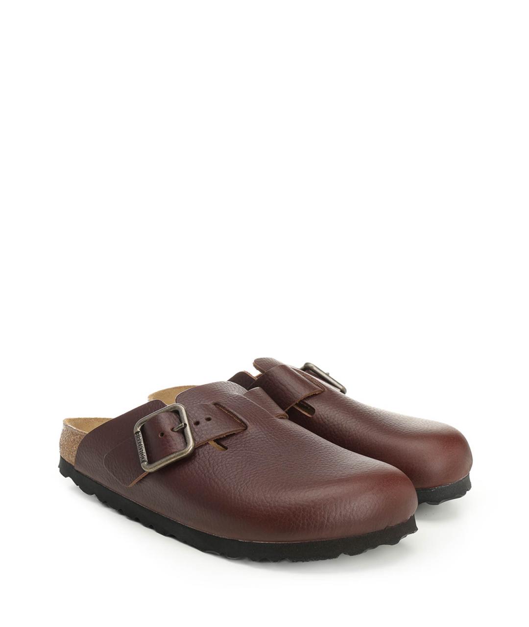 BIRKENSTOCK Коричневые кожаные сандалии, фото 2