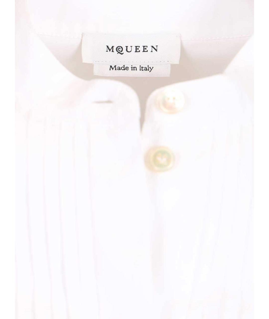ALEXANDER MCQUEEN Белая хлопковая рубашка, фото 5