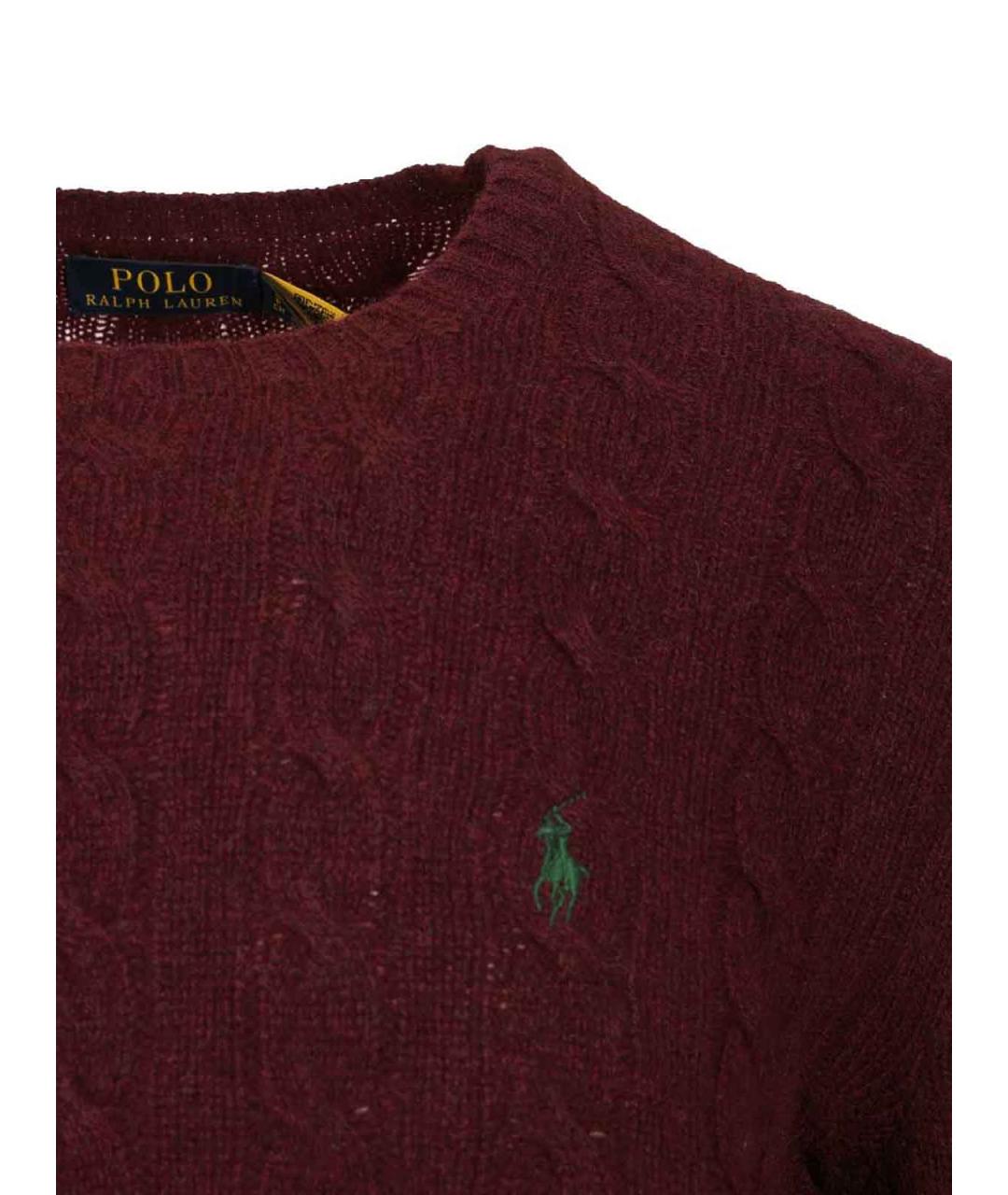 POLO RALPH LAUREN Бордовый кашемировый джемпер / свитер, фото 4