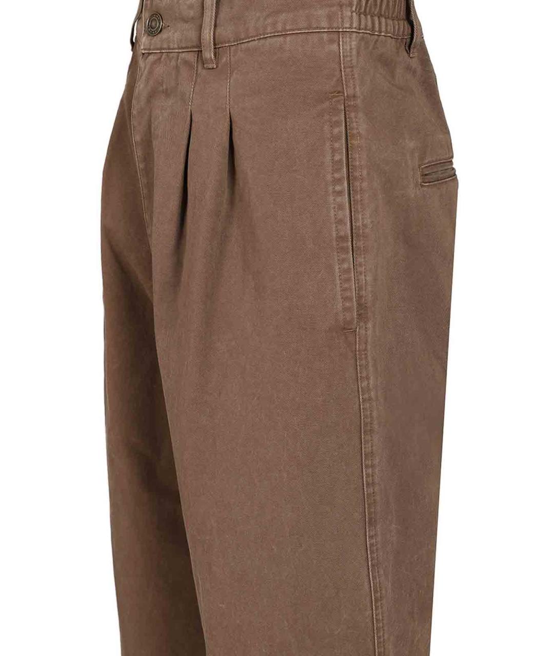 ISABEL MARANT Коричневые хлопковые повседневные брюки, фото 5