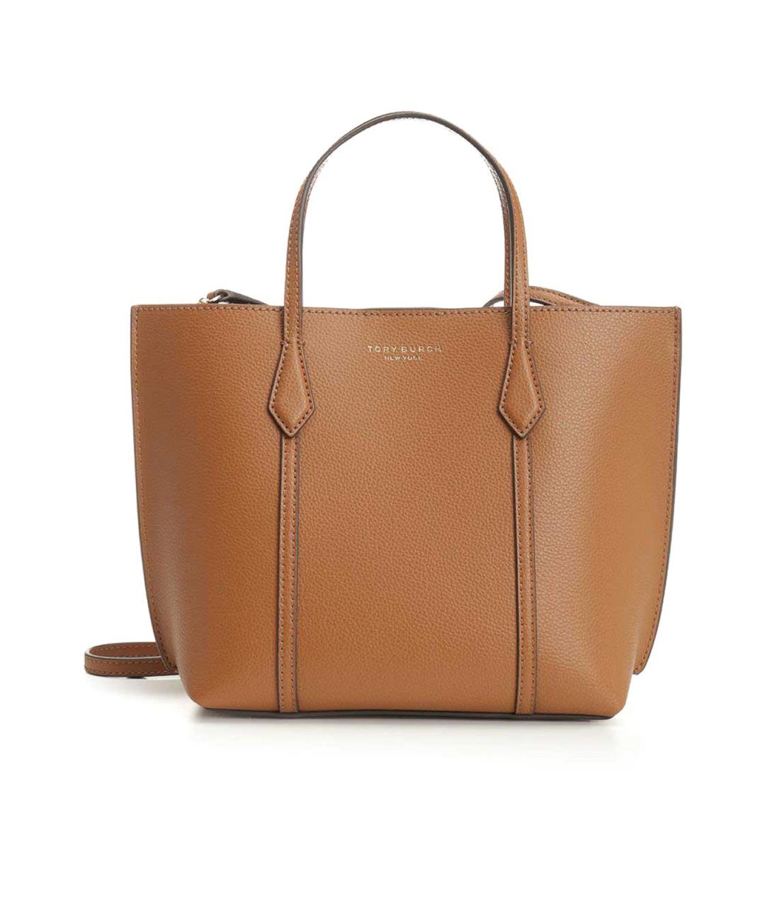 TORY BURCH Коричневая кожаная сумка тоут, фото 1