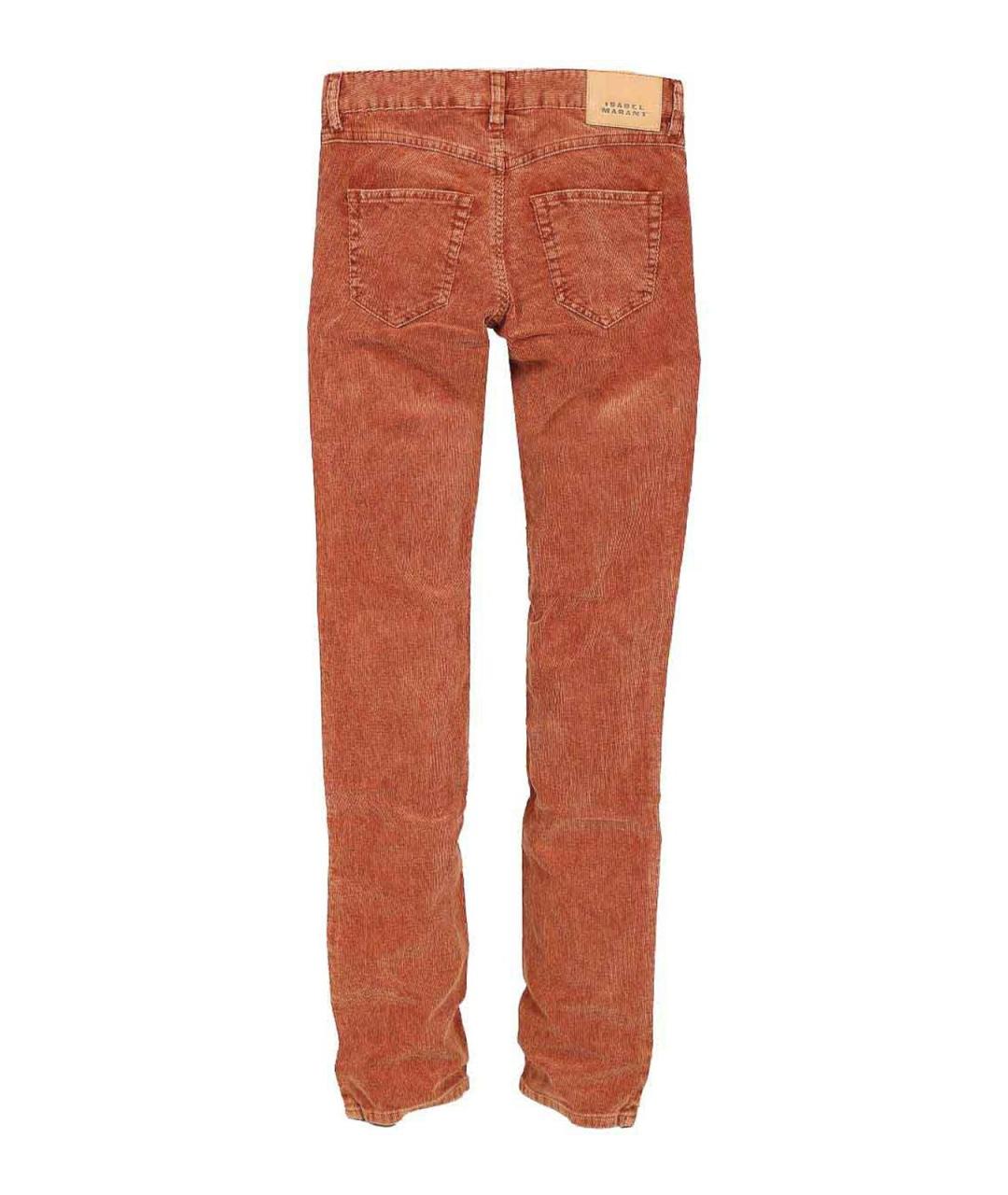 ISABEL MARANT Оранжевые хлопковые прямые брюки, фото 2