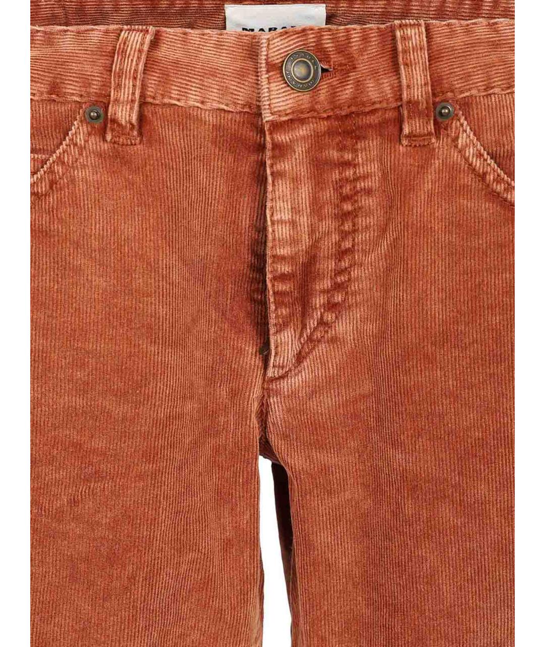 ISABEL MARANT Оранжевые хлопковые прямые брюки, фото 3