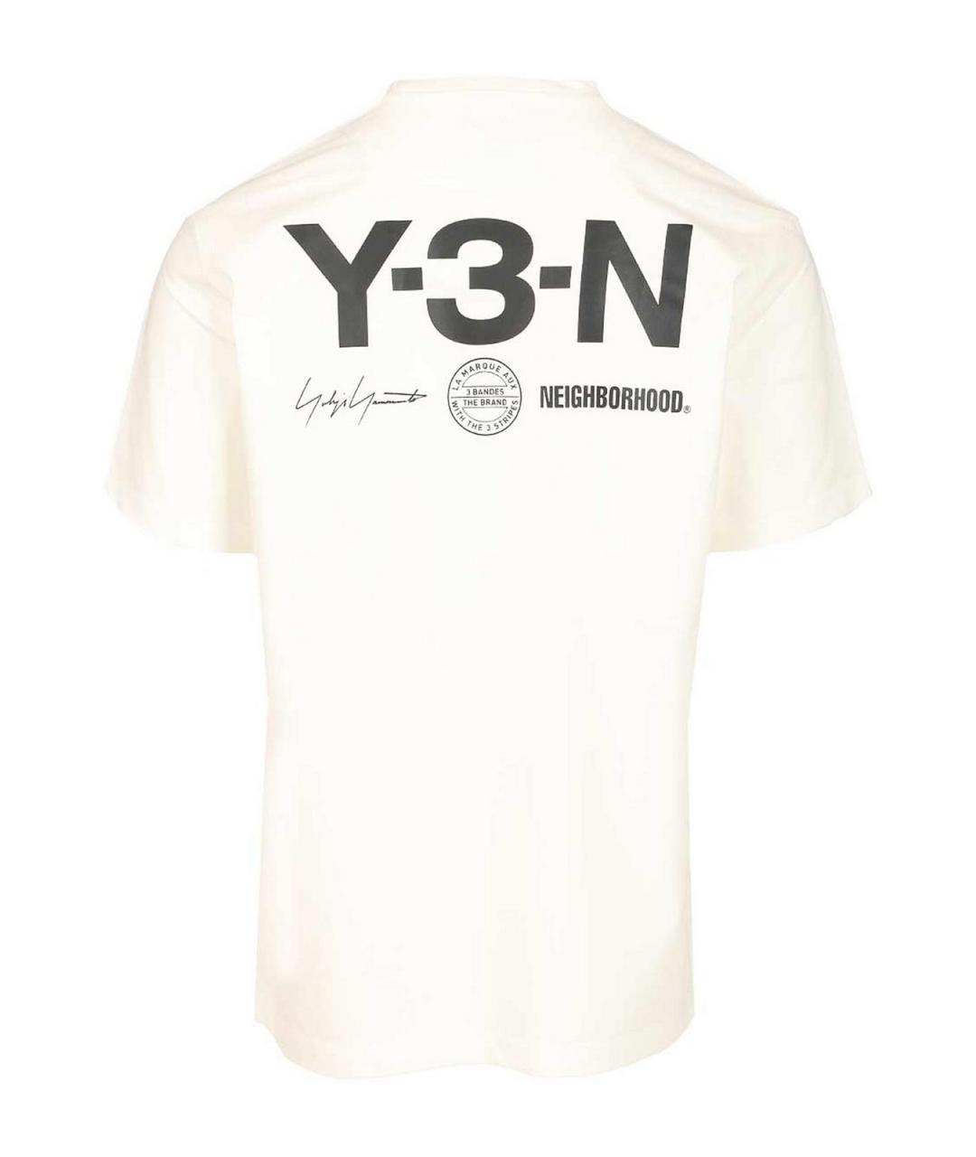 Y-3 Белая хлопковая футболка, фото 2