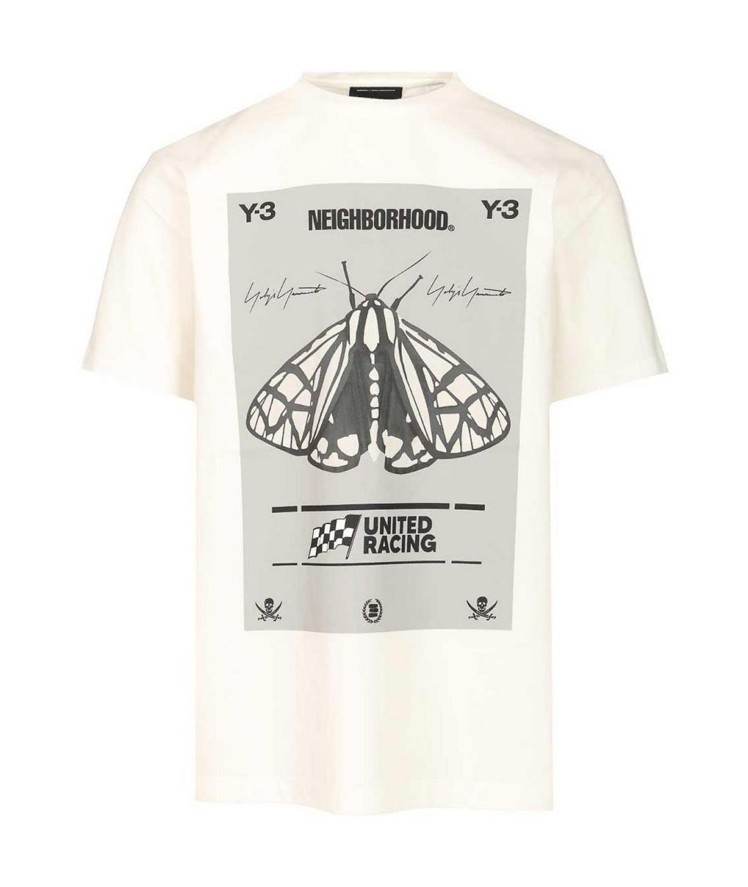 Y-3 Белая хлопковая футболка, фото 1