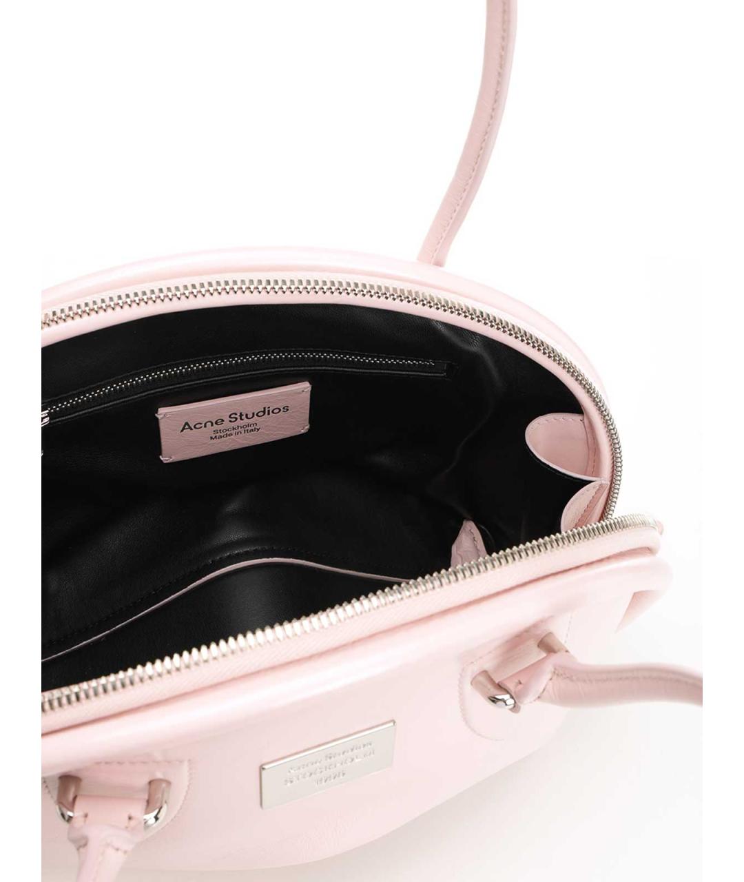 ACNE STUDIOS Розовая кожаная сумка через плечо, фото 4