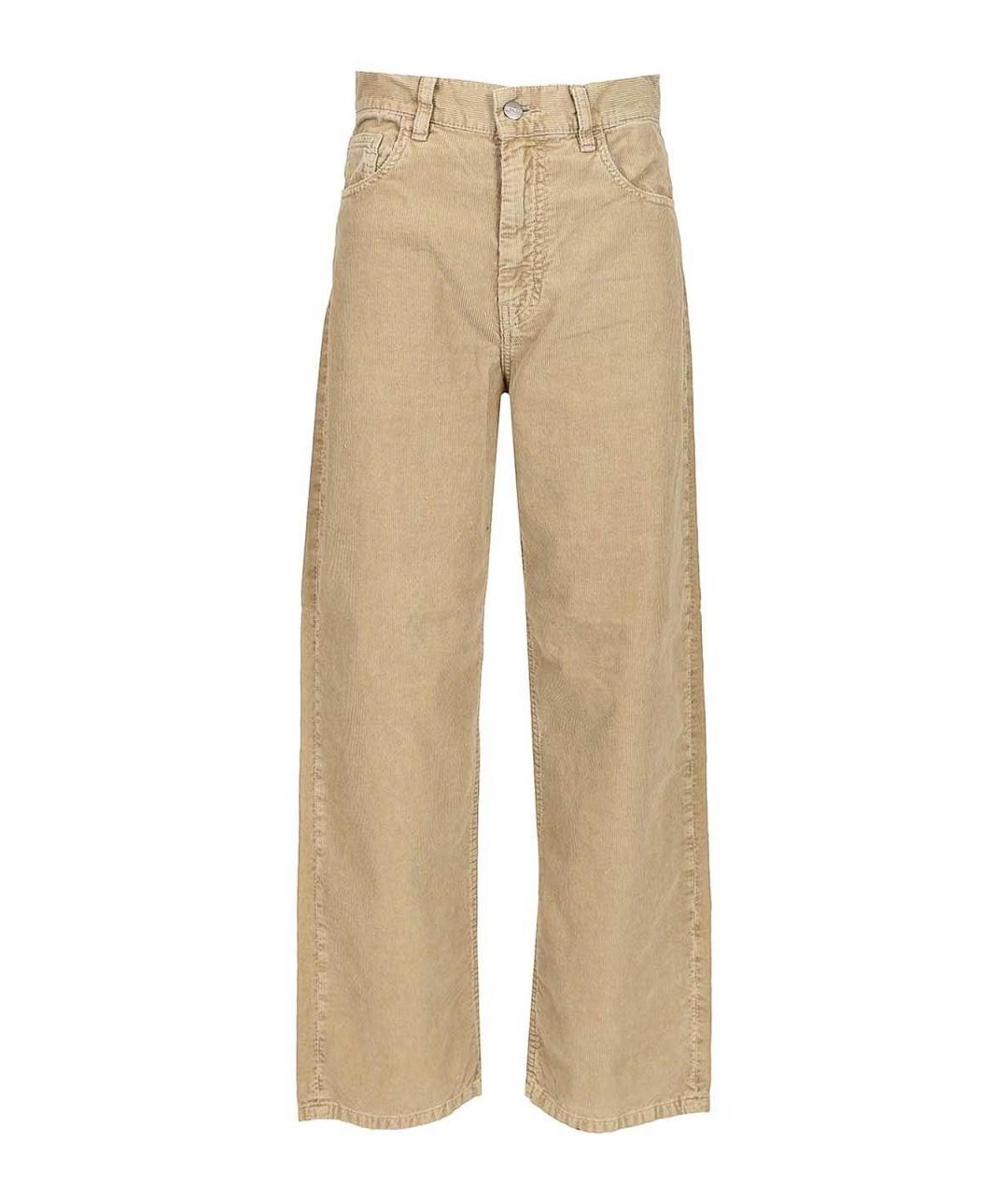 CARHARTT Бежевые хлопковые брюки широкие, фото 1