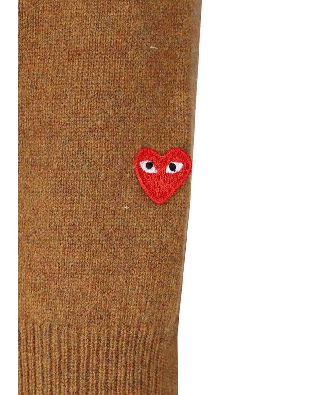 COMME DES GARÇONS PLAY Бежевый шерстяной кардиган, фото 5