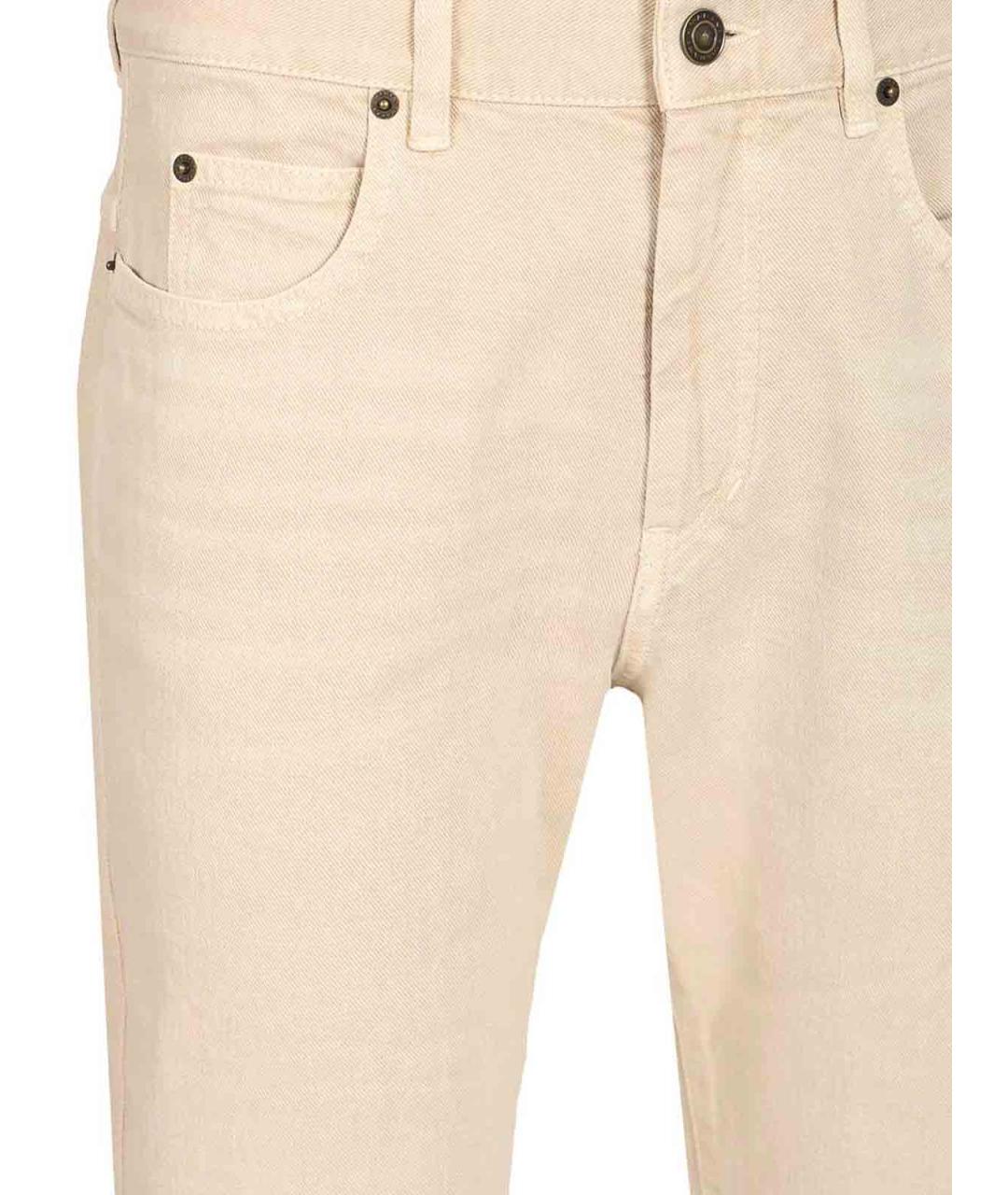 ISABEL MARANT Бежевые хлопковые повседневные брюки, фото 3