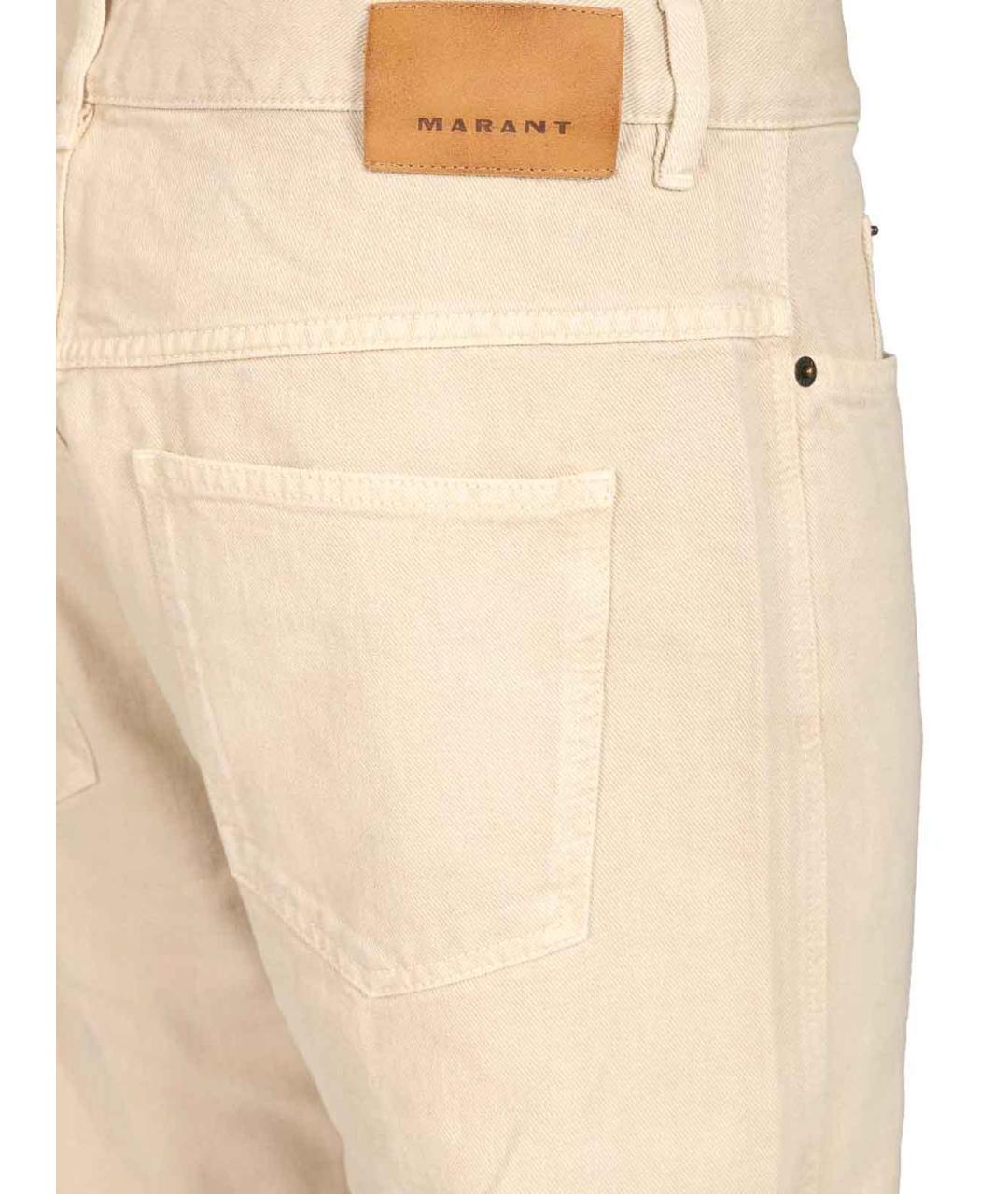 ISABEL MARANT Бежевые хлопковые повседневные брюки, фото 4